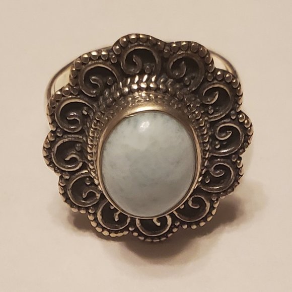 STERLING  SILVER  LARIMAR  RING - Picture 8 of 8